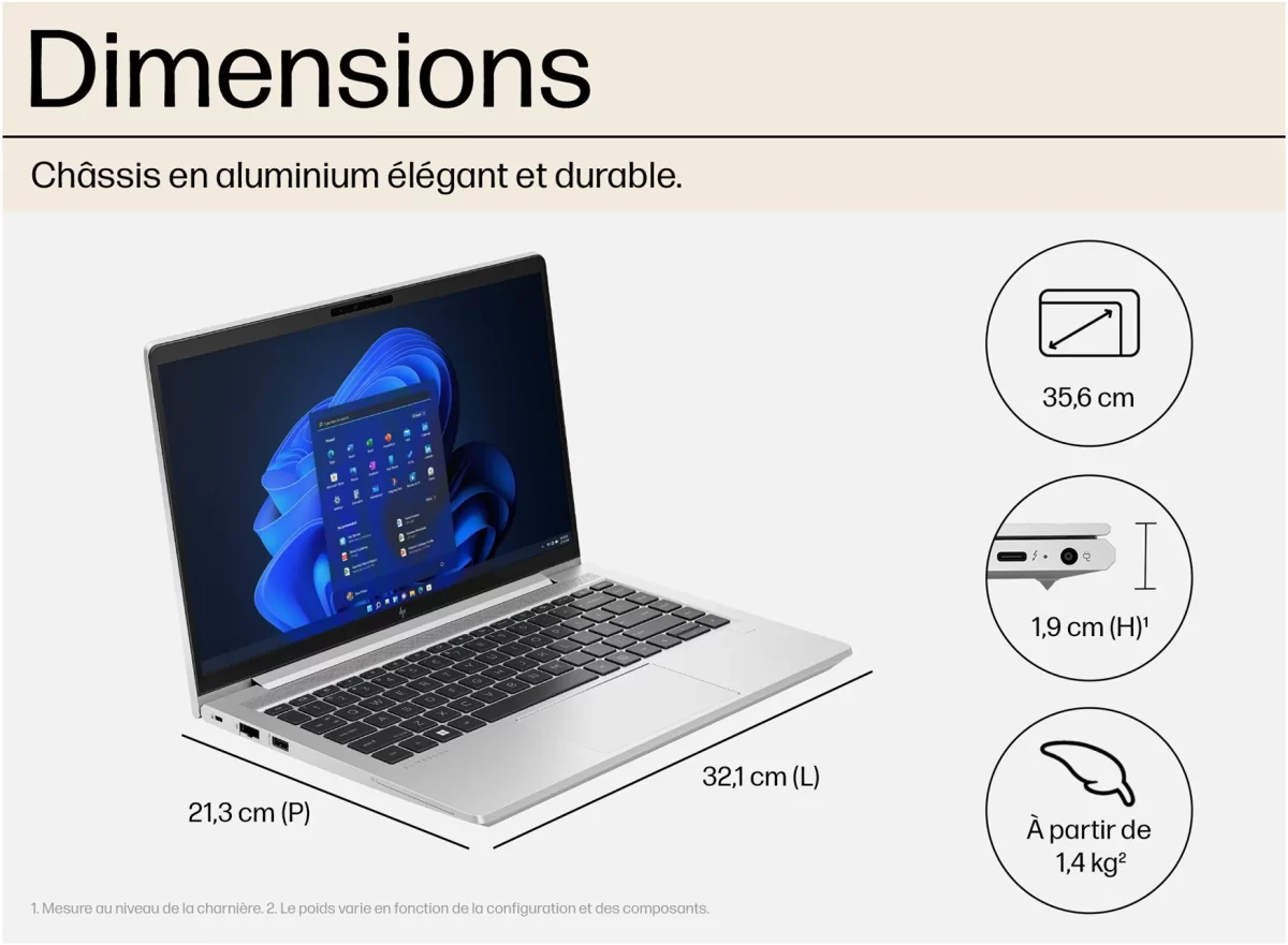 HP EliteBook 640 G10 14" FHD Core i5-1345U SSD : 512 Gb RAM : 32 Gb DDR 4