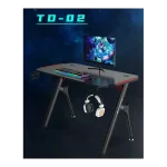Bureau Gamer DEADSKULL RGB TD 02- table gamer avec éclairage led - Technoinfo