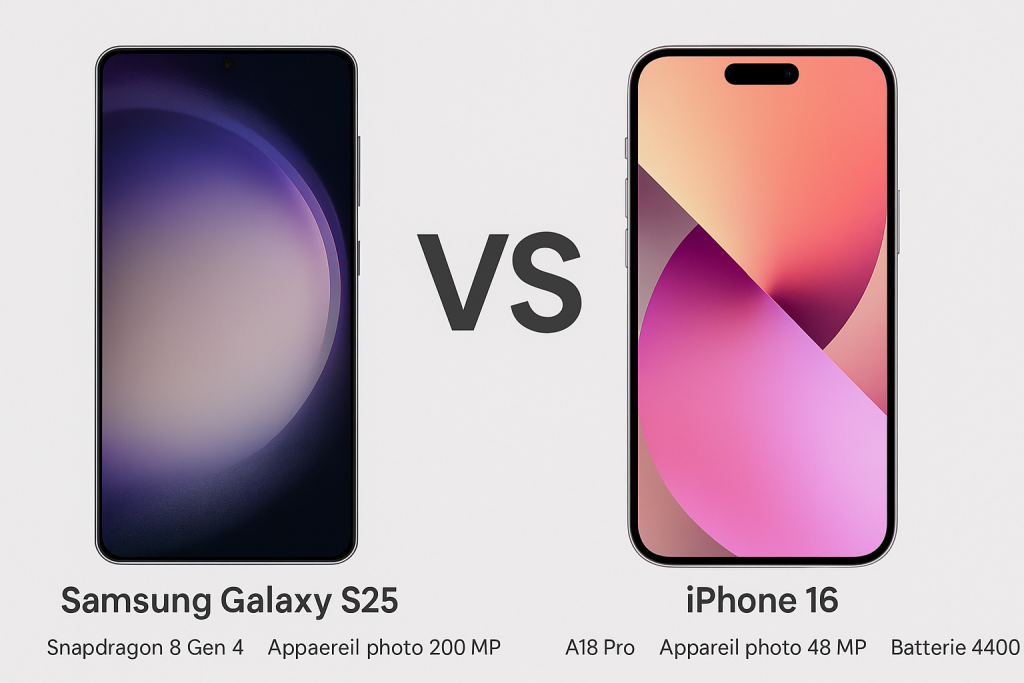 Galaxy S25 VS iPhone 16 lequel choisir en 2025