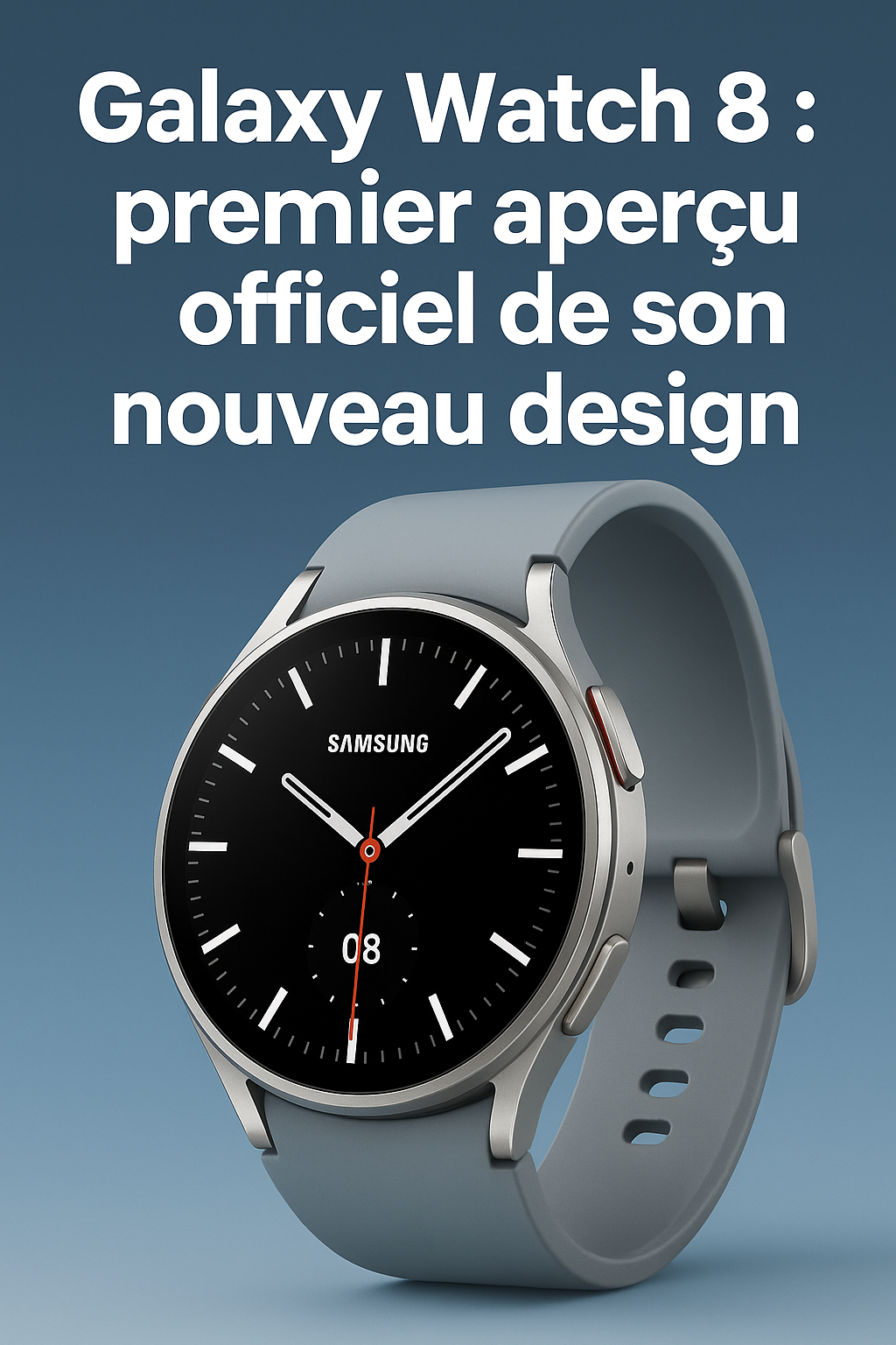 Galaxy Watch 8 premier aperçu officiel de son nouveau design