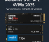 Meilleurs SSD M.2 NVMe 2025 performance, fiabilité et vitesse