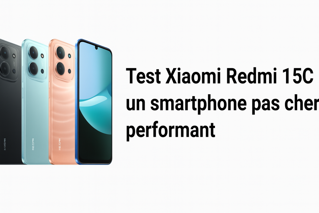 Test Xiaomi Redmi 15C un smartphone pas cher et performant