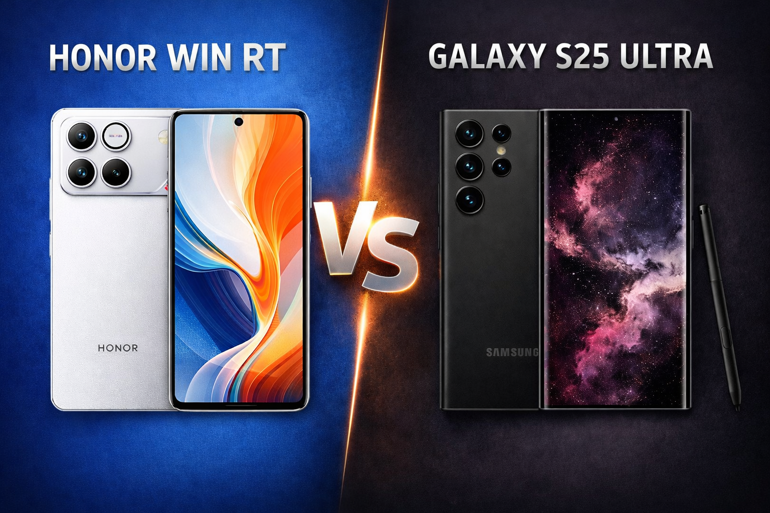 Honor Win RT vs Galaxy S25 Ultra-technoinfo