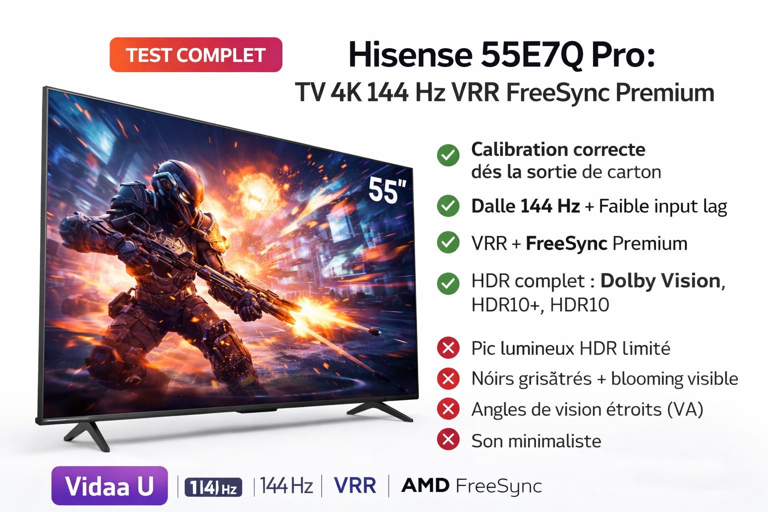 Hisense 55E7Q Pro 55"