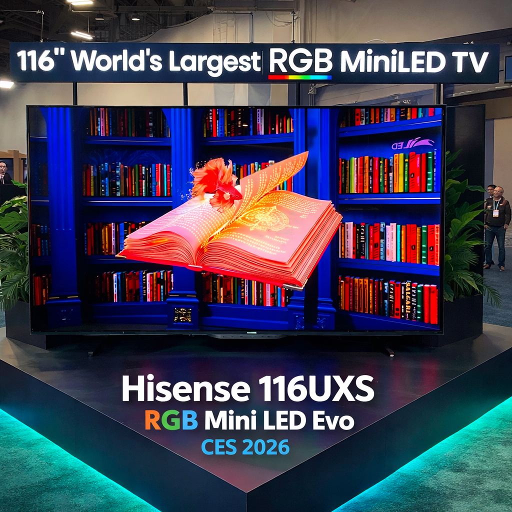 Hisense 116UXS : TV 116" RGB Mini LED Evo (CES 2026)