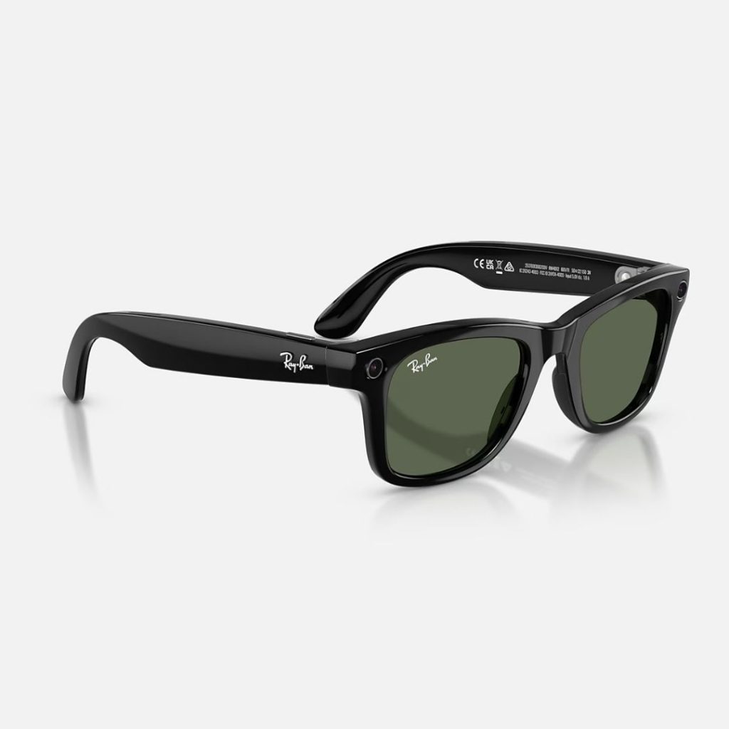 Ray-Ban Meta Wayfarer Gen 2 Shiny Black G15 Green Maroc | Technoinfo