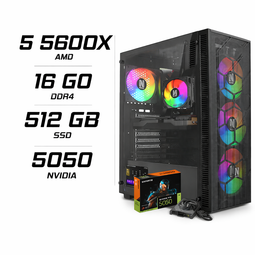 pc-gamer-5600x-rtx-5050-8g-configuration-gaming-rapide | Technoinfo